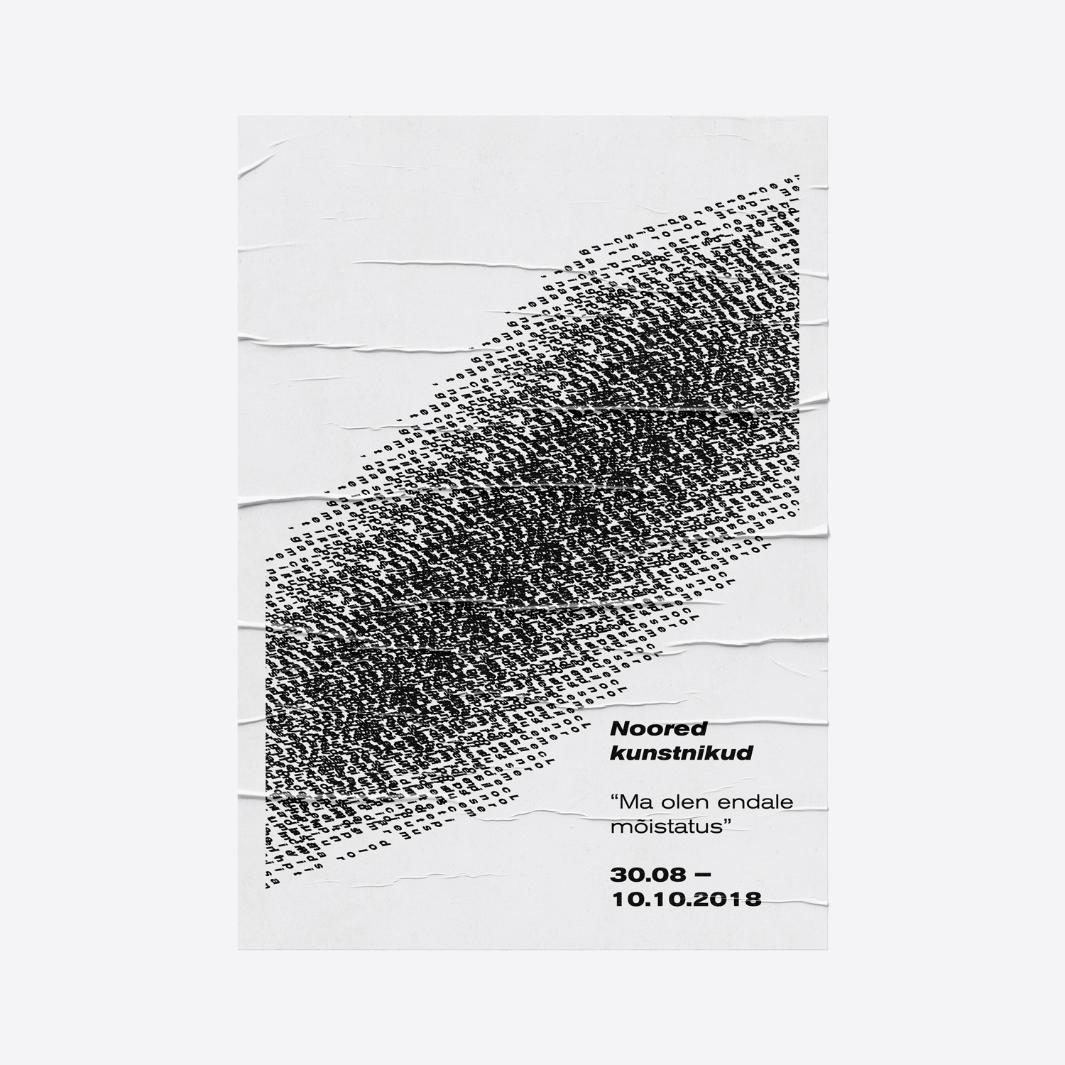 Poster for young Estonian artists exhibition