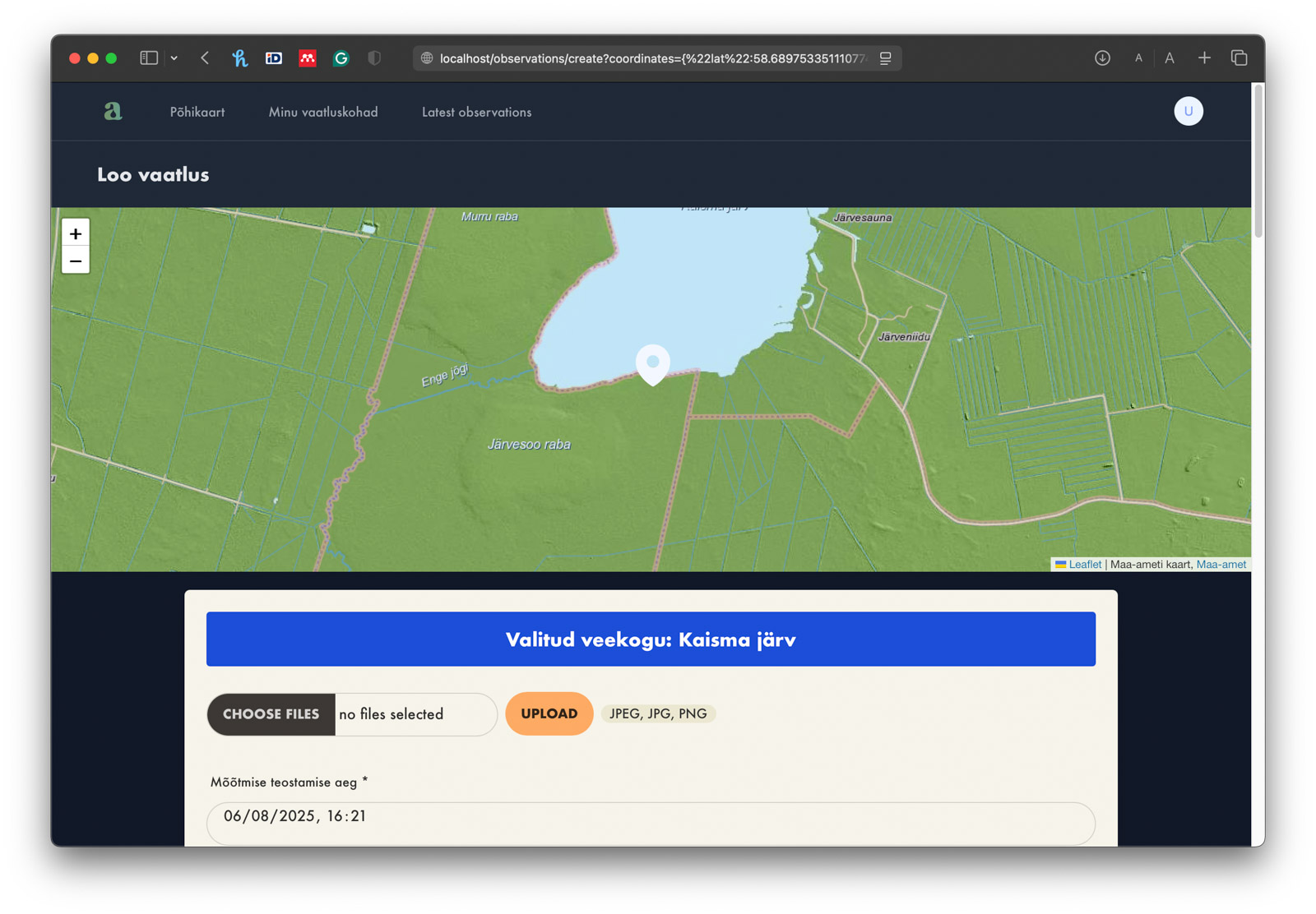 Water Body Observation App 4