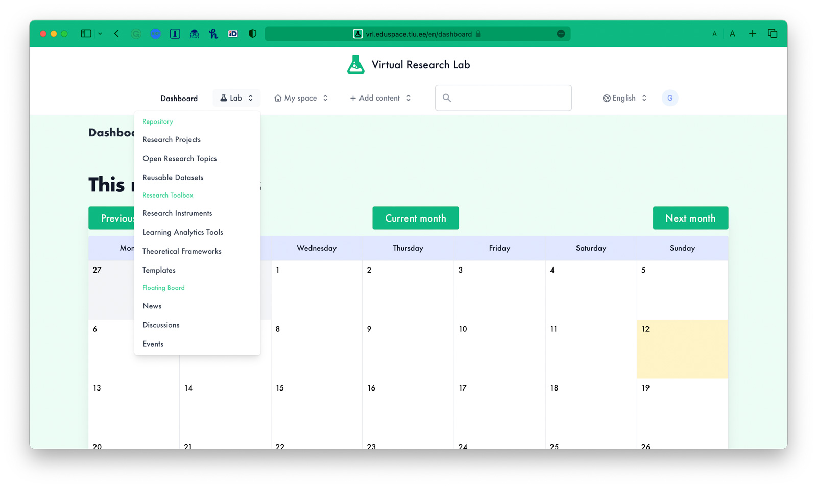 Virtual Research Lab 2